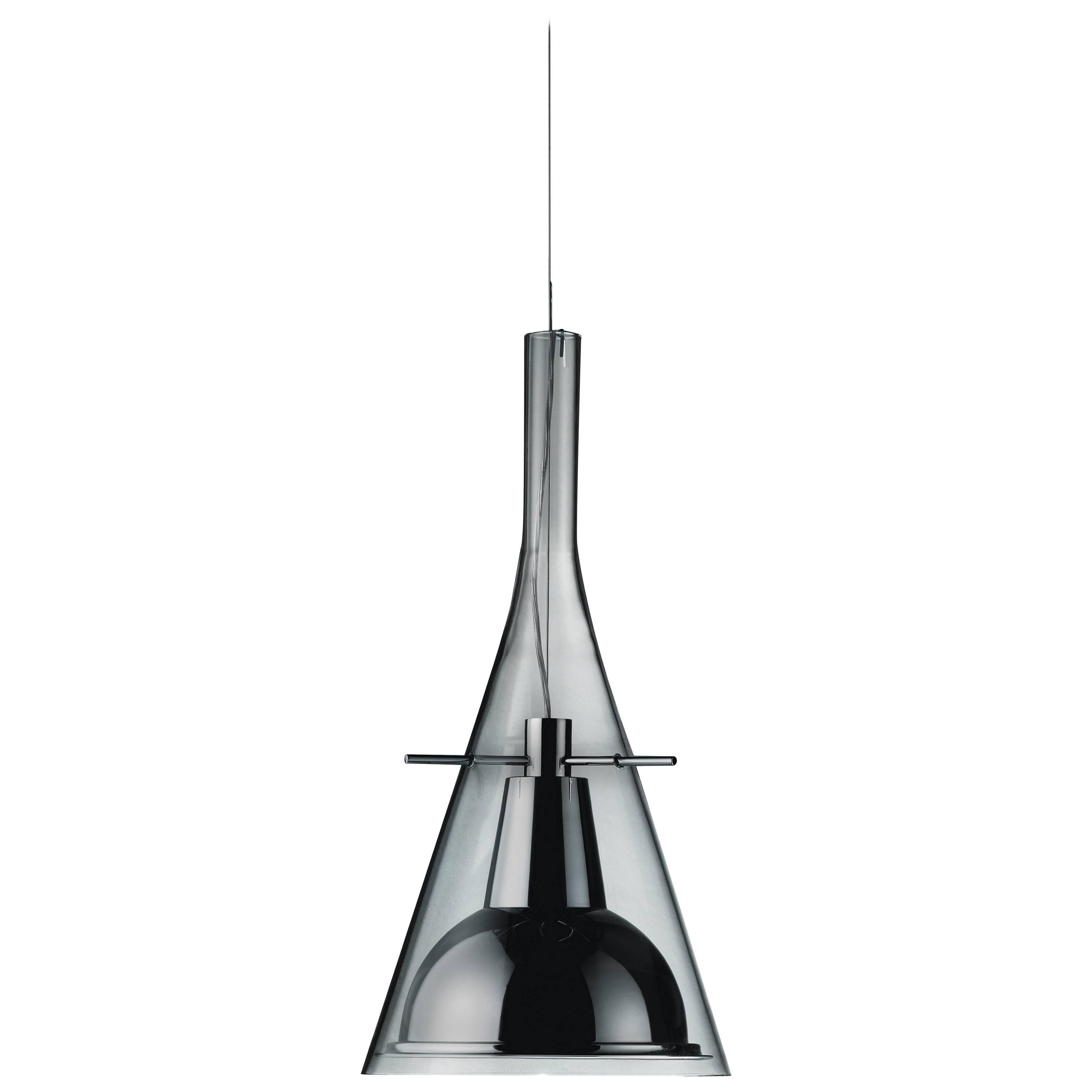 Lampe à suspension en forme de flûte en aluminium Franco Raggi Fontana Arte, conçue en 1999