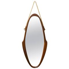Beautiful Wood Mirror in the Taste of Paolo Buffa, Italy, circa 1960 5