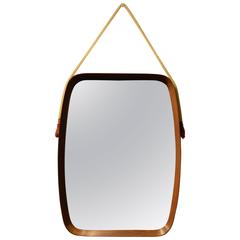 Beautiful Wood Mirror in the Taste of Paolo Buffa Italy, circa 1960 7