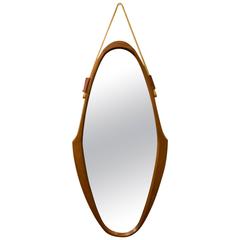 Beautiful Wood Mirror in the Taste of Paolo Buffa, Italy, circa 1960 8