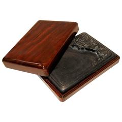 19th Century Chinese Flora and Fauna Inkstone 9