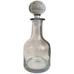 Vintage French Handblown Glass Decanter