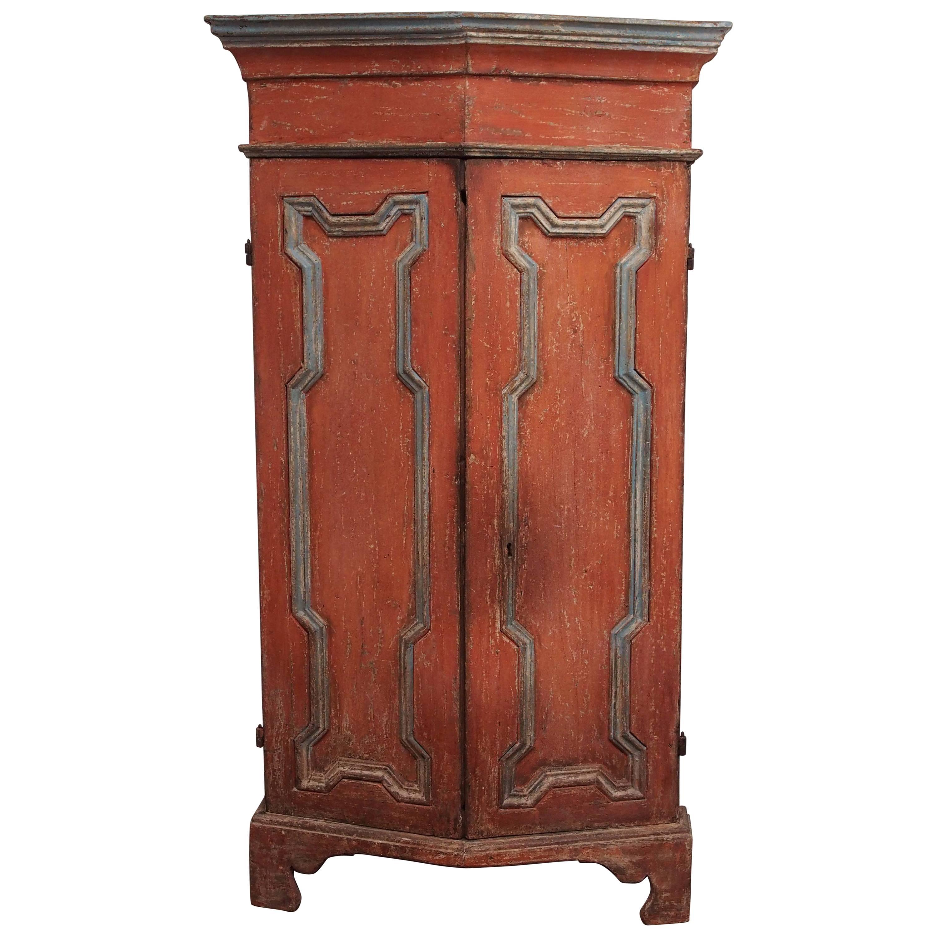 18th Century Italian Corner Cabinet For Sale