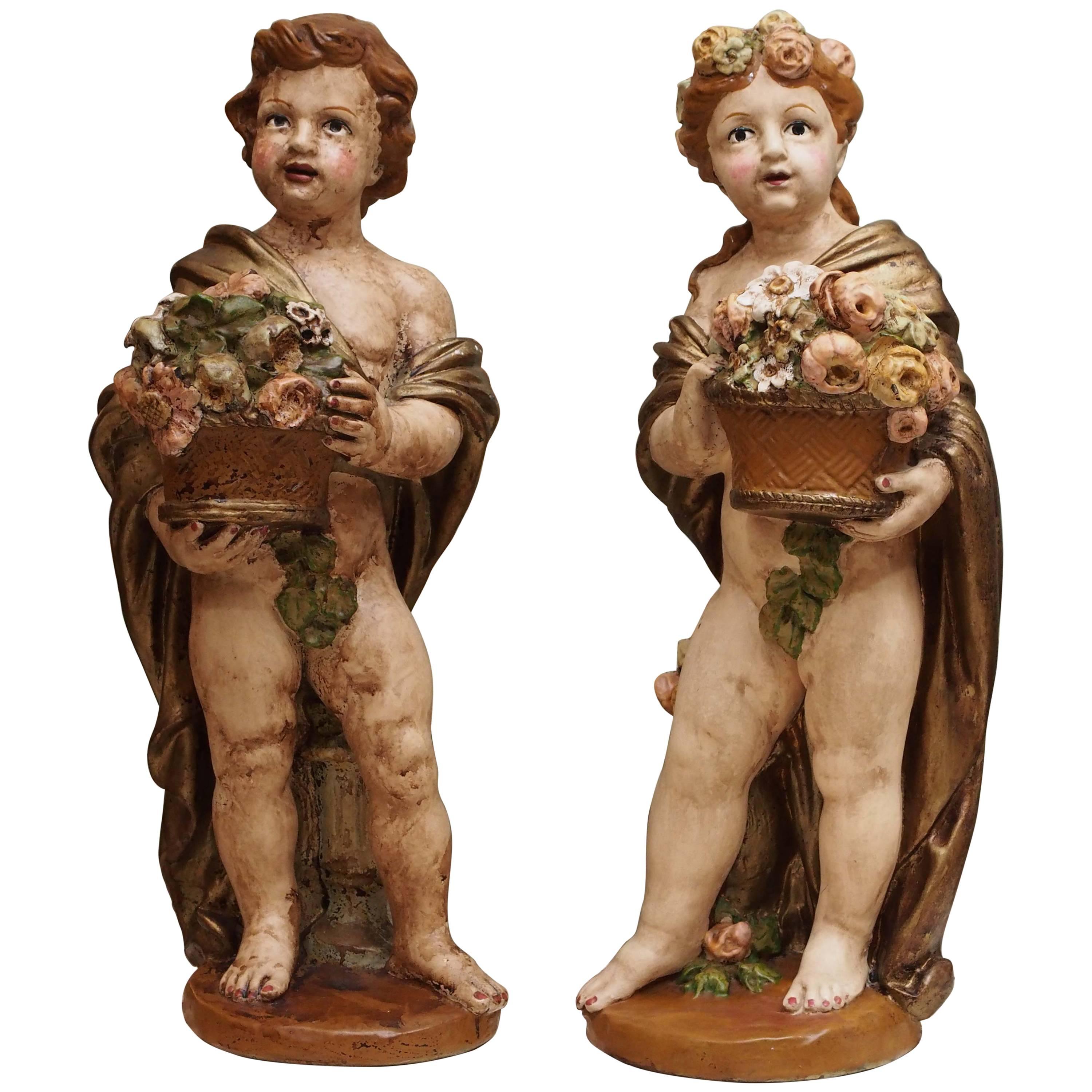 Pair of French Statues For Sale