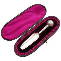 Victorian Cased Silver Cheese Testing Scoop