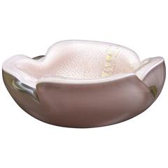 Venetian Pink Handblown Murano Glass Vide-Poche