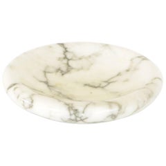 Italian Sculptural Carrara Marble Dish by Sergio Asti