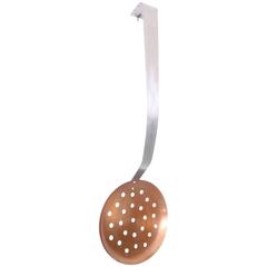 C Jere Copper Sculpture Slotted Spoon Oversized Utensil 8