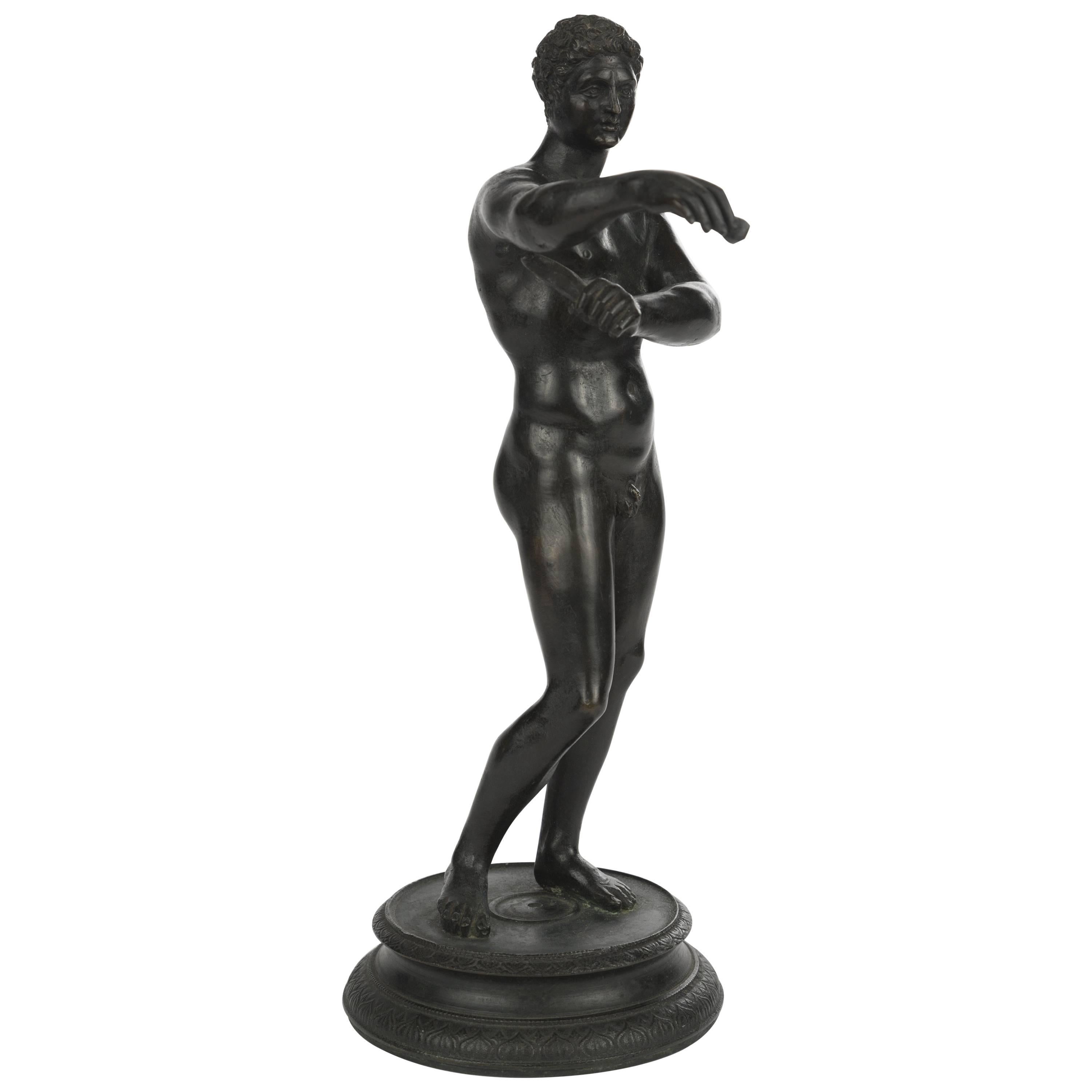 Italian Grand Tour Bronze Figure of an Athlete For Sale