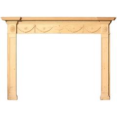 19th Century Carved Pine Fire Surround 9