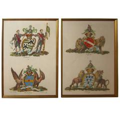 Pair of Late 18th Century Heraldic Prints by Christopher Catton