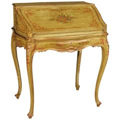 20th Century Venetian Lacquered and Gilt Bureau 12