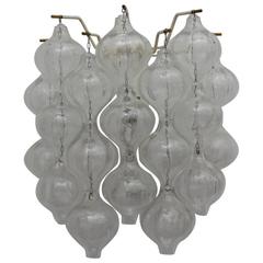 Pair of Crystal Glass "Tulipan" Wall Sconces by J.T. Kalmar, 1960 5
