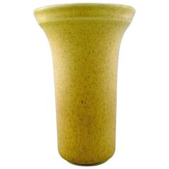 Rörstrand, Gunnar Nylund "Granola" Pottery Vase, Beautiful Yellow Glaze