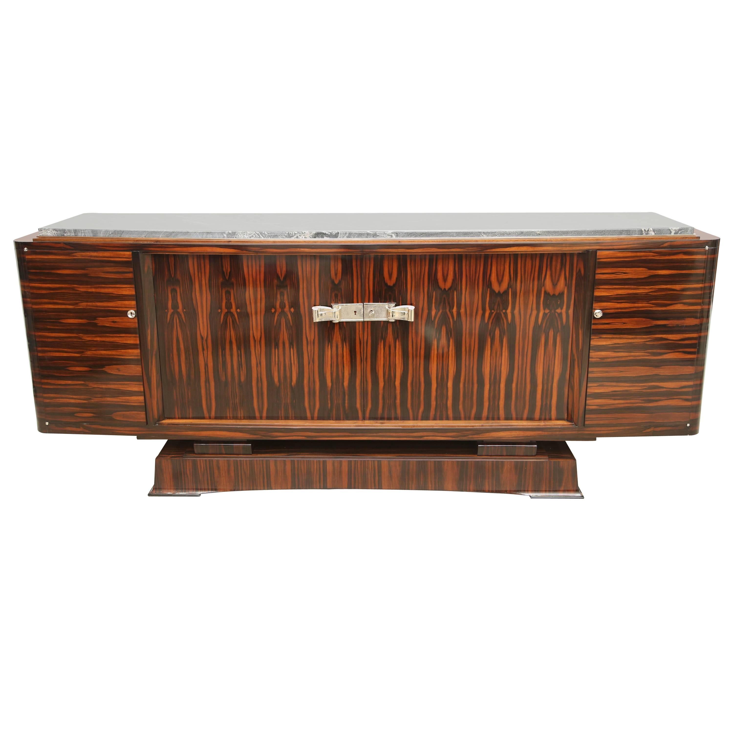 French Art Deco Exceptional Macassar Sideboard