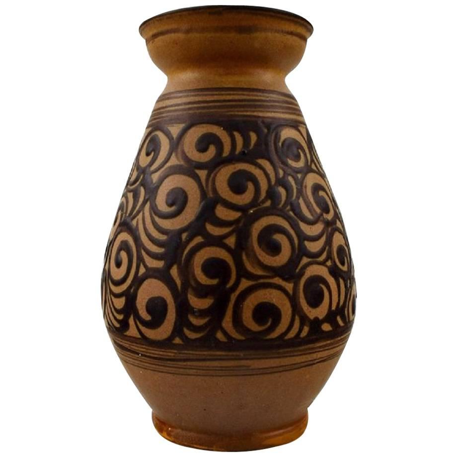 Kähler Glazed Stoneware Vase, Denmark, 1930s