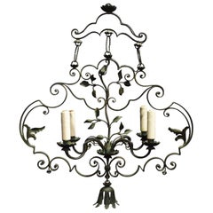 Antique Chandelier, Wrought Iron