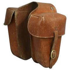 Vintage Leather Saddle Neck Bag