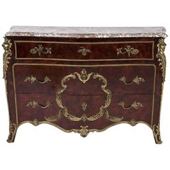 French Faux Tortoise Shell Ormolu Mounted Commode, Possibly Jensen