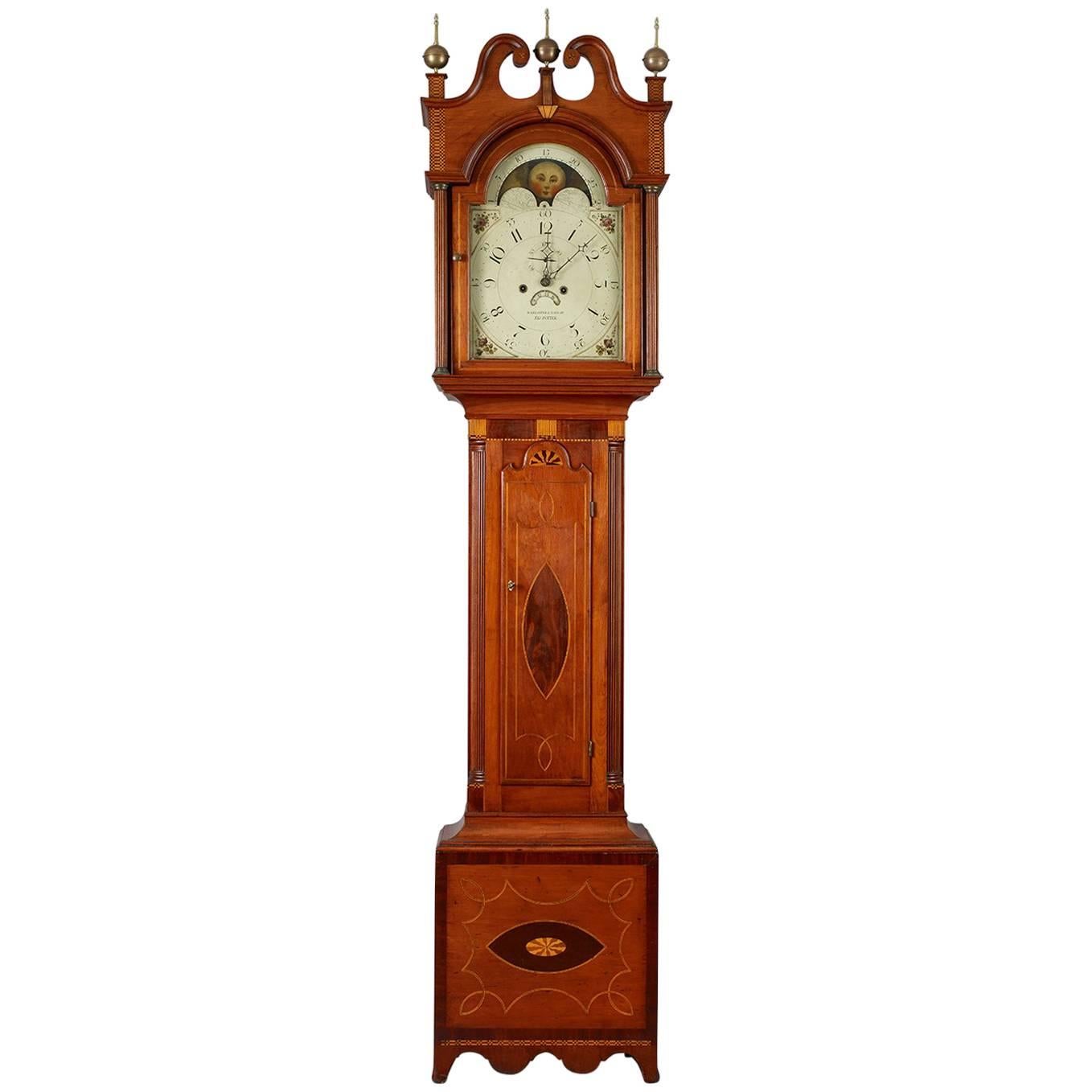 Eli Porter Inlaid Tall Case Clock