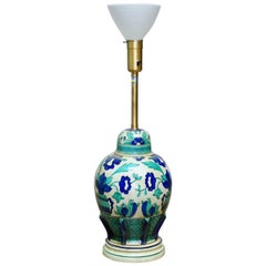 Vintage Italian Ceramic Faience Table Lamp by Marbro