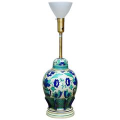 Italian Ceramic Faience Table Lamp by Marbro 2