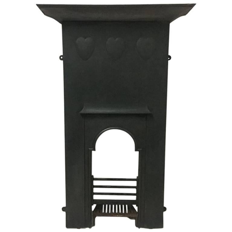 Arts and Crafts Cast Iron Fireplace by C.F.A Voysey, Made by Thomas Elsley