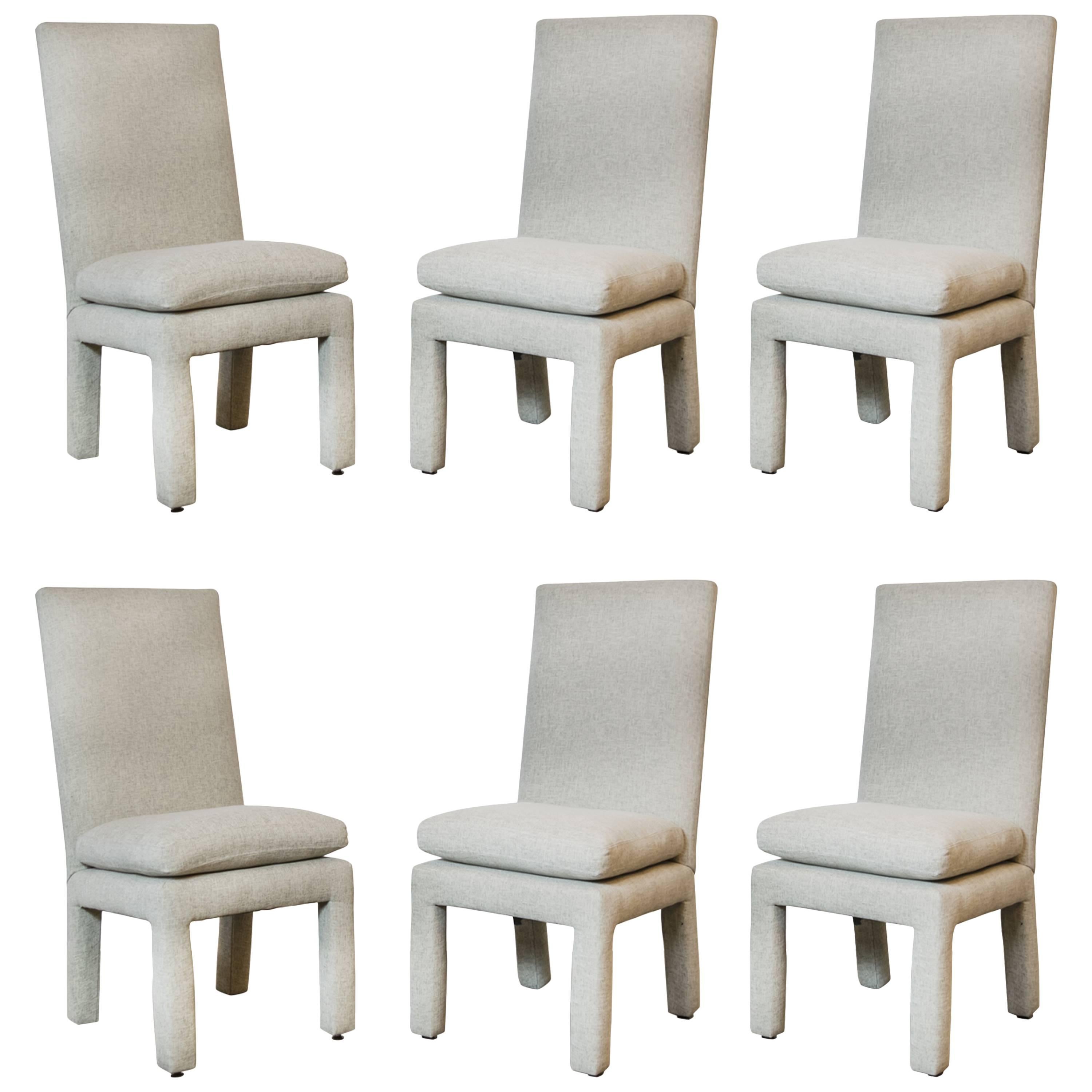 Set of Six Milo Baughman Parsons Dining Chairs For Sale