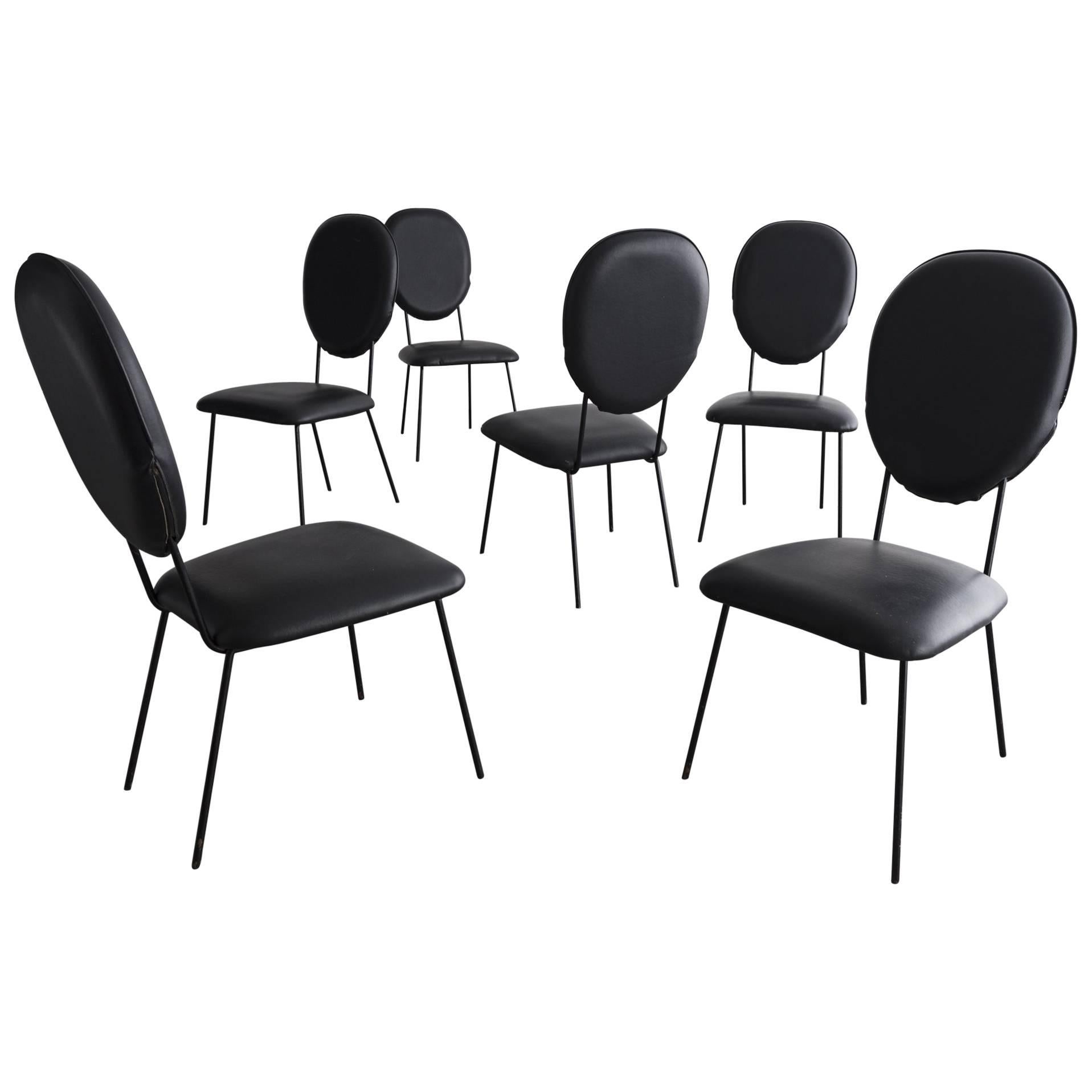 Set of Six Chairs Designed by Joaquim Tenreiro, Brazil, circa 1958
