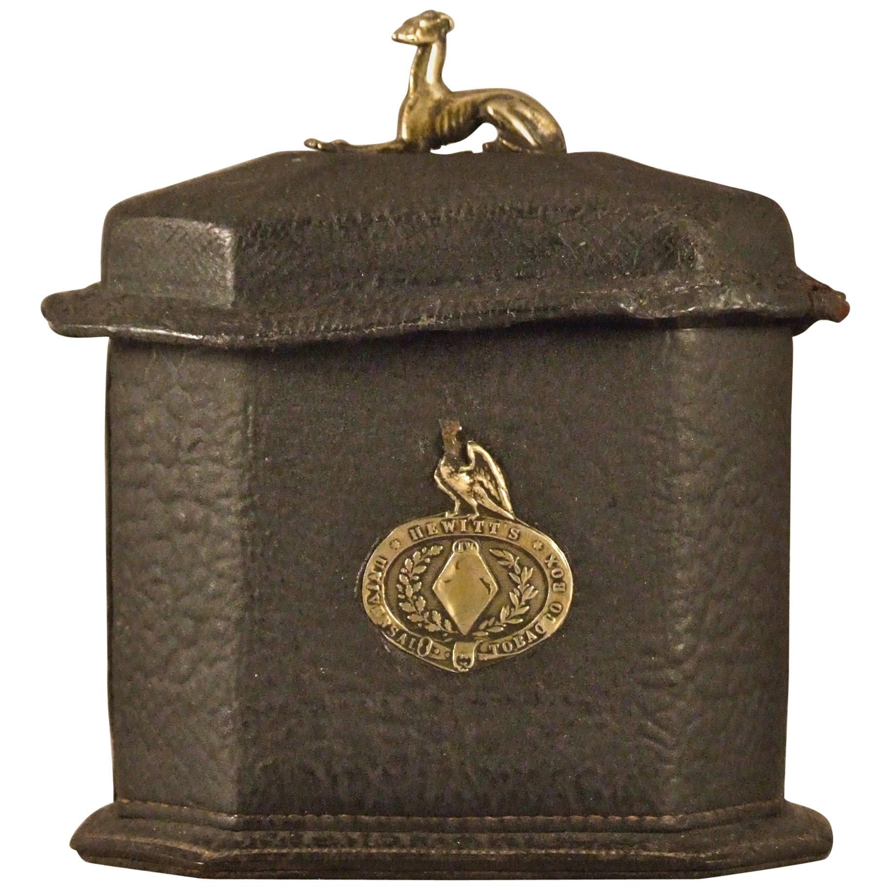 English Leather and Tin Tobacco Caddy