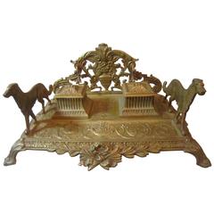 French Gilt Bronze Double Inkwell 4