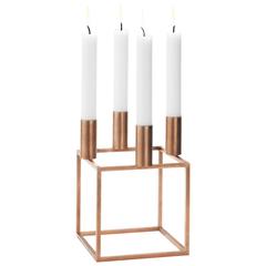 Retro Kubus Four Candleholder in Copper by Mogens Lassen