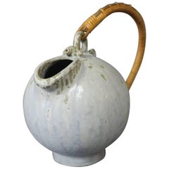 Ceramic Jug with a Paper Cord Handle by Arne Bang, No. 151, 1960s