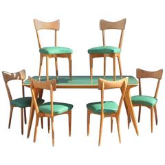 Table with Chairs Attributed To Ico Parisi Mid-Century Italian Design
