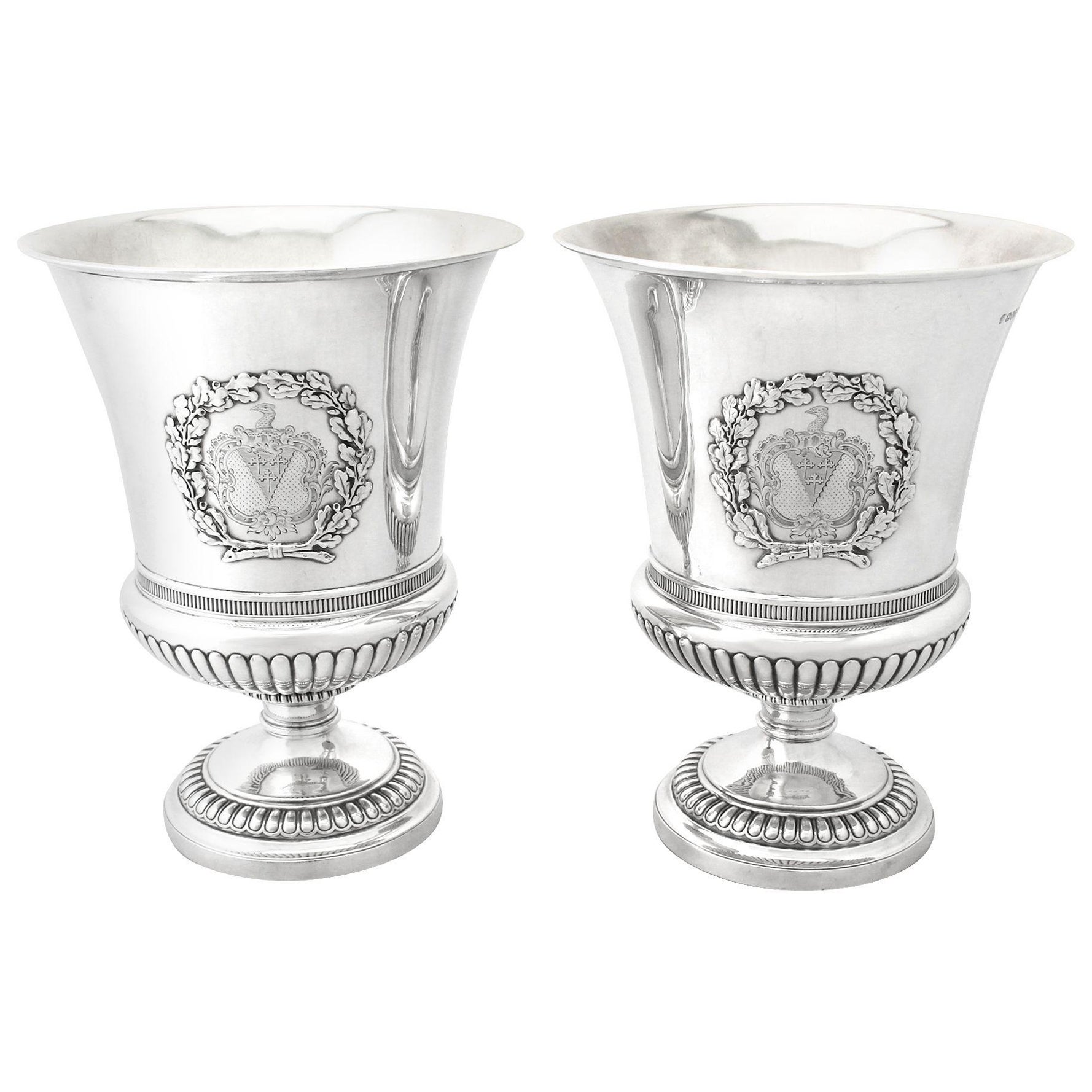 Antique Paul Storr 1812 Georgian Sterling Silver Wine Coolers For Sale