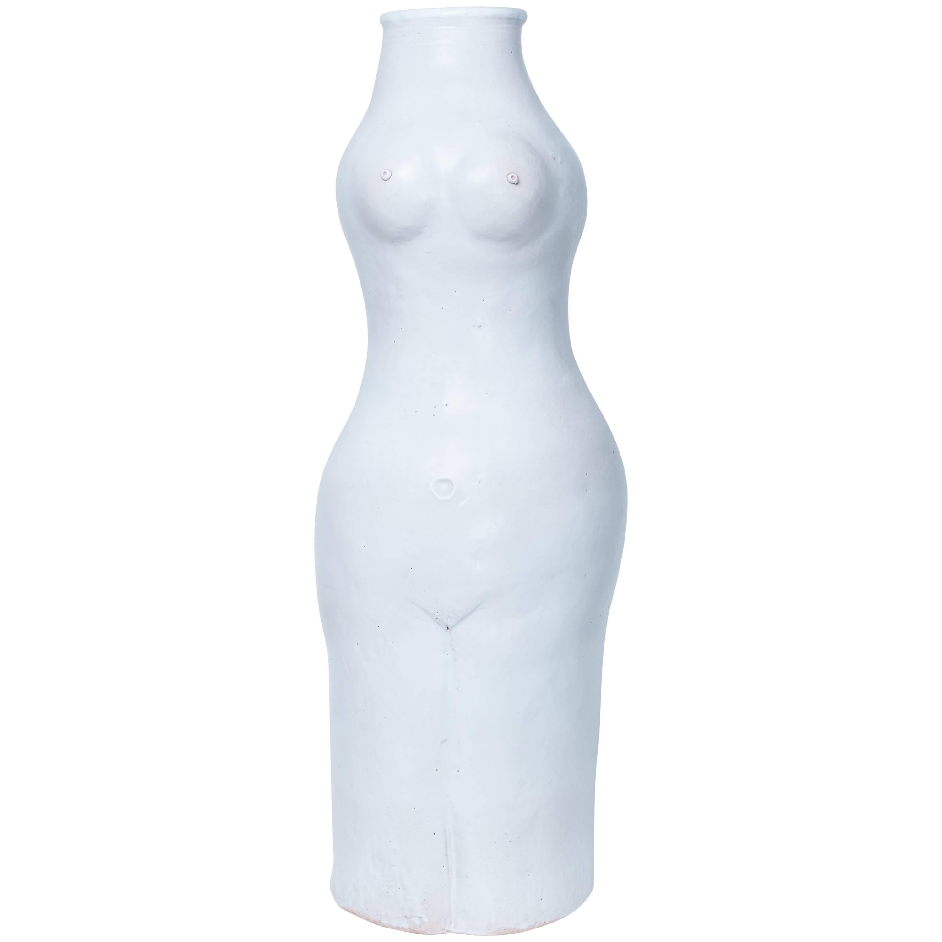 Robert and Jean Cloutier White Vase "Femme", circa 1990, France