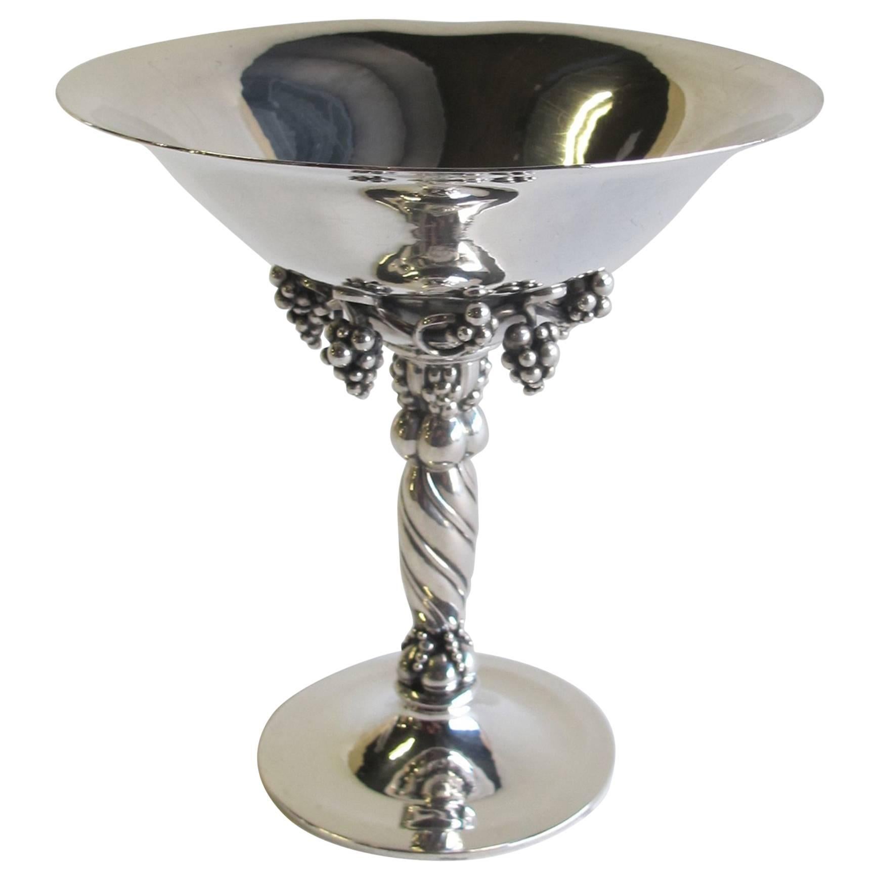 Sterling Silver Tazza, Designed by Georg Jensen in 1918, Executed 1925-1932 For Sale