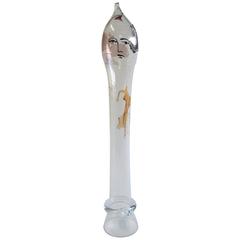 Vintage Unique Glass Sculpture Designed by Willem Heesen, Executed by De Oude Horn