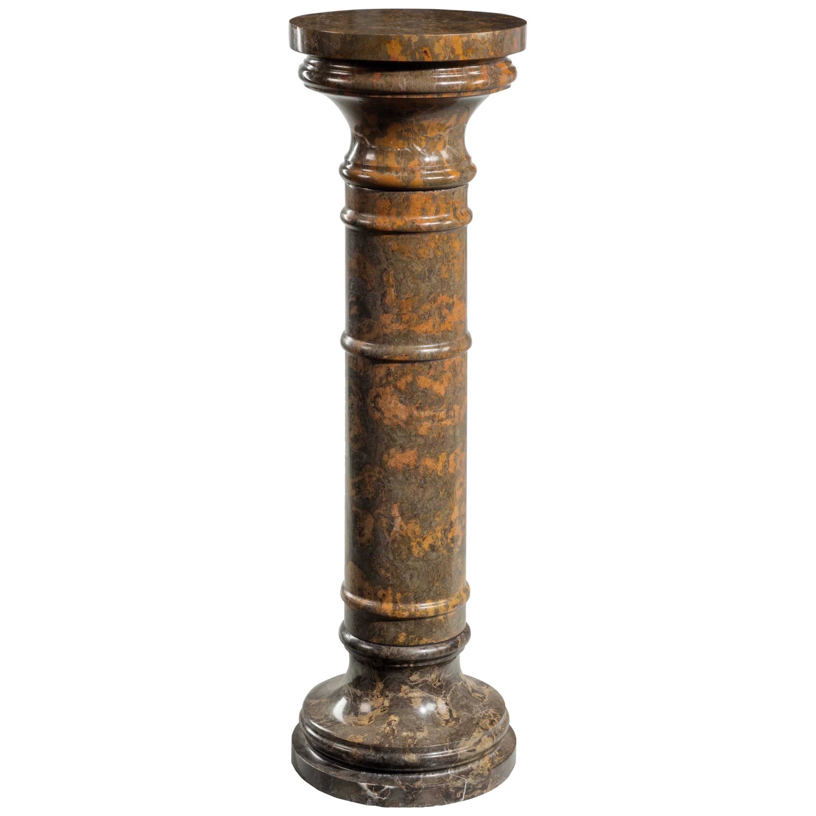 Late 19th Century Italian Marble Pedestal  For Sale