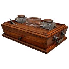 Exceptional Regency Rosewood Ink Stand, Desk Stand 11