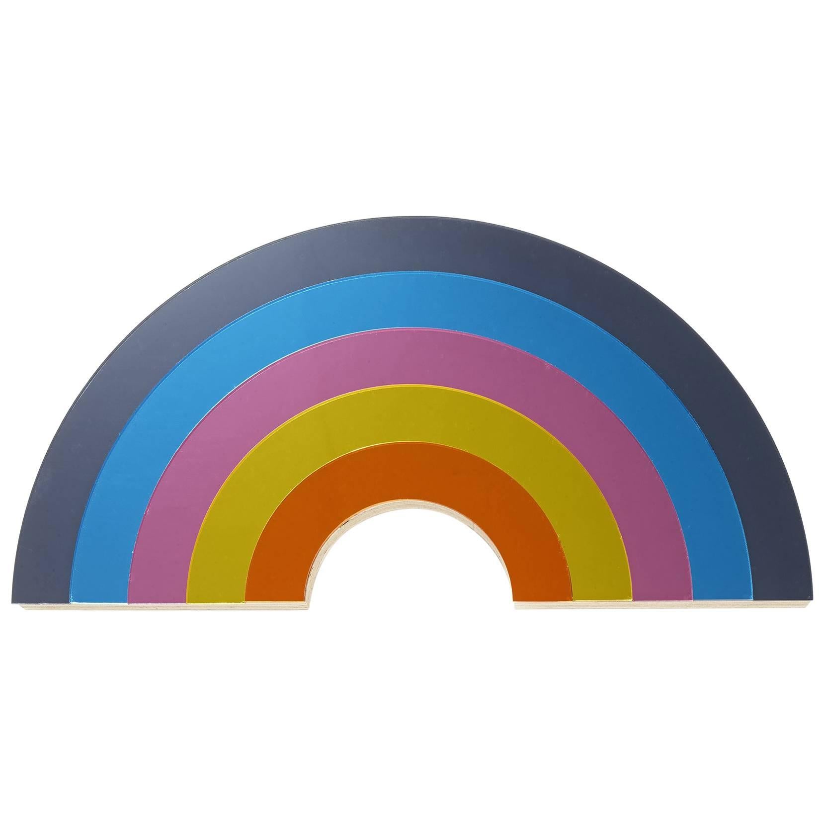 Rainbow Mirror in Perspex with Wood Backing by Bride & Wolfe, Australia For Sale