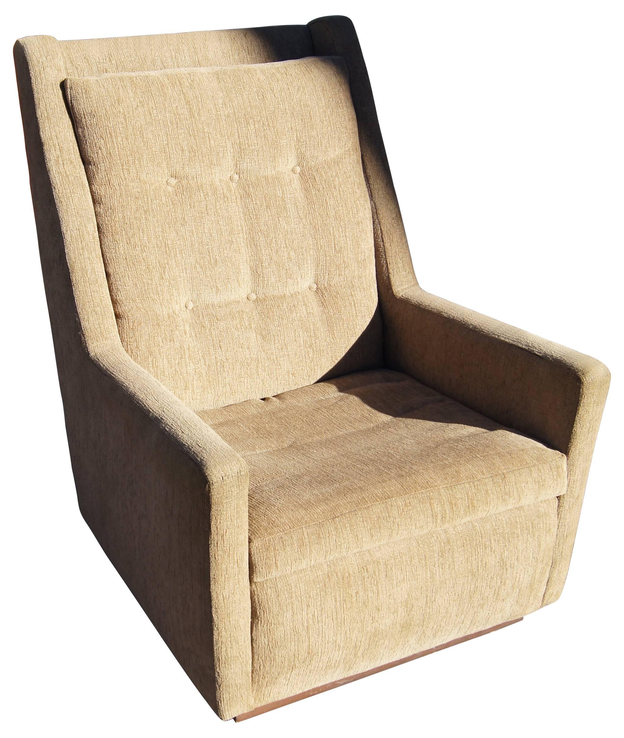 High-Back Lounge Chair in the Style of Harvey Probber