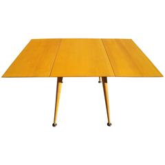 Retro Maple Drop-Leaf Planner Group Dining Table by Paul McCobb