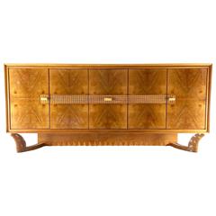 Wonderful Walnut and Oak Sideboard by Osvaldo Borsani, 1940s