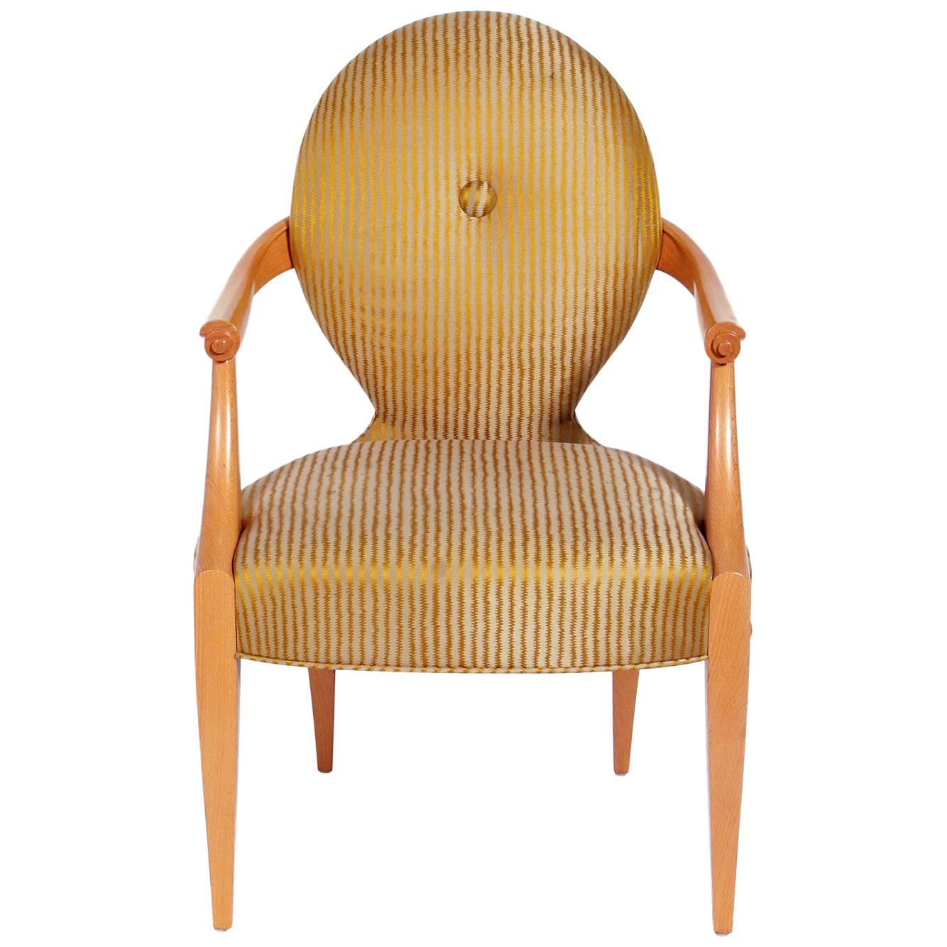 Elegant Armchair Designed by John Hutton for Donghia