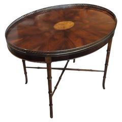 Oval Gallery Top Cocktail Table by Baker Furniture