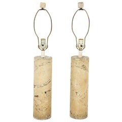 Pair of Fossil Coral Lamps