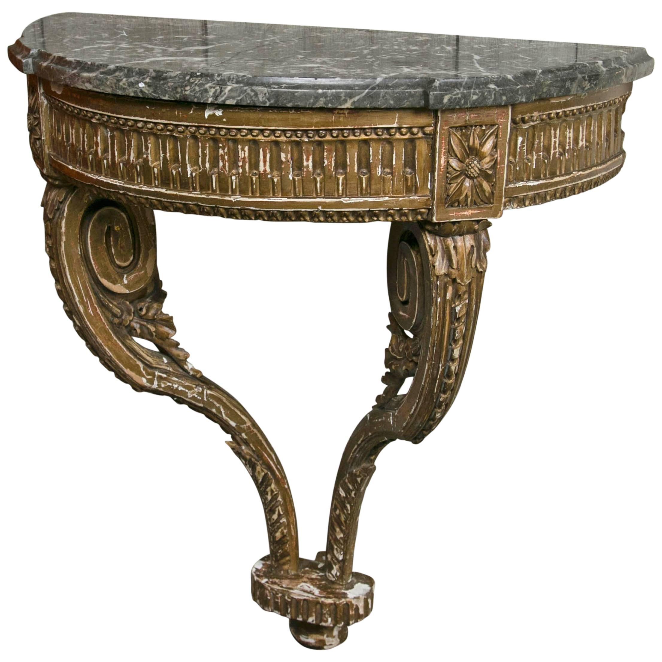 18th Century French Wall Mount Console For Sale
