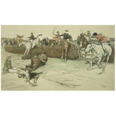 Hunting Print, 'The First Fence, ' Equestrian Print