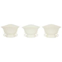 Trio of White Wade Vases 2